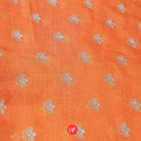 Chanderi Zari Butti All Over Design Orange colour - RK80343