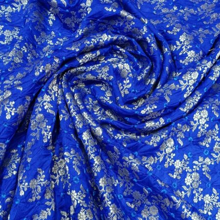 Pure Bandhani Royal Blue Fabric – SS201