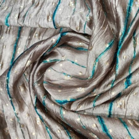 Pure Dupion Sibori Bandhani work T GREEN SS202