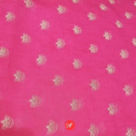 Chanderi Fabric Zari Butti All Over Design Pink Colour- RK80343
