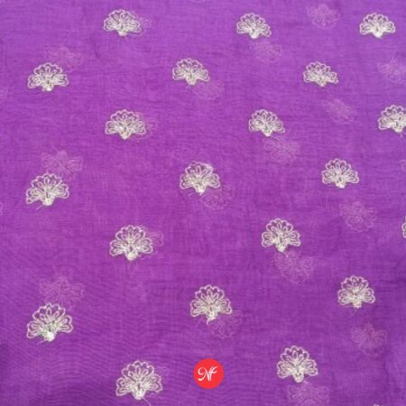 Chanderi Fabric Zari Butti All Over Design Orchid Colour- RK80343