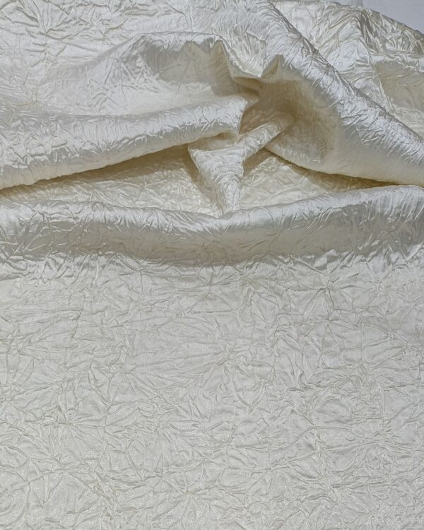 Imported crush fabric ivory colour - LF125