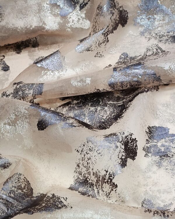 Imported foil print little peach colour - LF6030