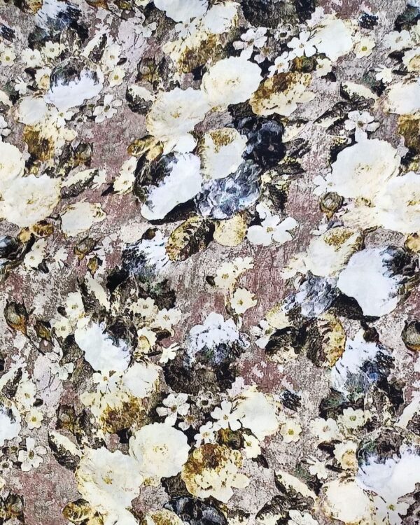 Modal satin print fabric mix colour - 79357