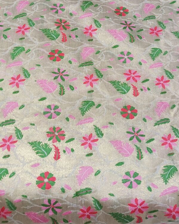 Pure tissue brocade floral design - FB006